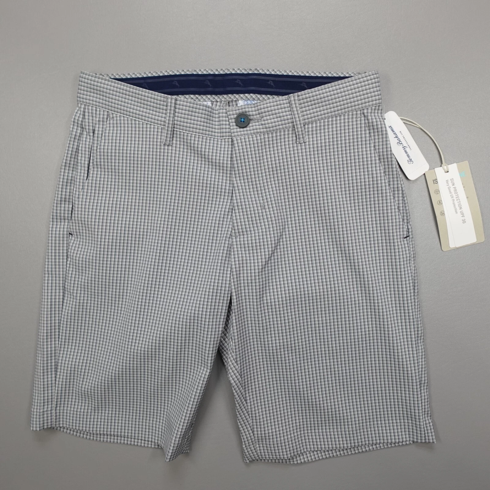 Tommy Bahama Shorts Ace Fairway Khaki Check Island Zone Men's 10" Inseam Size 28