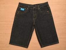 Rocawear Boy's/Teens Black Wash Colored Embroidered Cotton Denim Shorts, Size 20