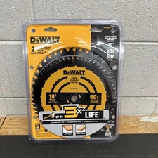 DeWalt DWA110CMB (2-Pack) 10" 40T/60T General Purpose Circular Saw Blades New