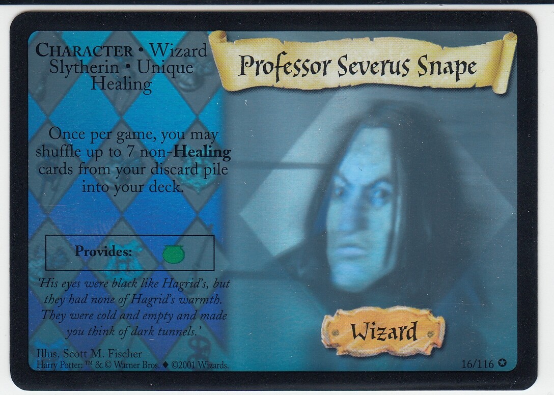Harry Potter TCG Base Set Professor Severus Snape Foil 16/116 RARE