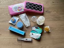 Newborn Baby Essentials Wipes Travel Case Body Balm Thermometer Brush Bottle Lot