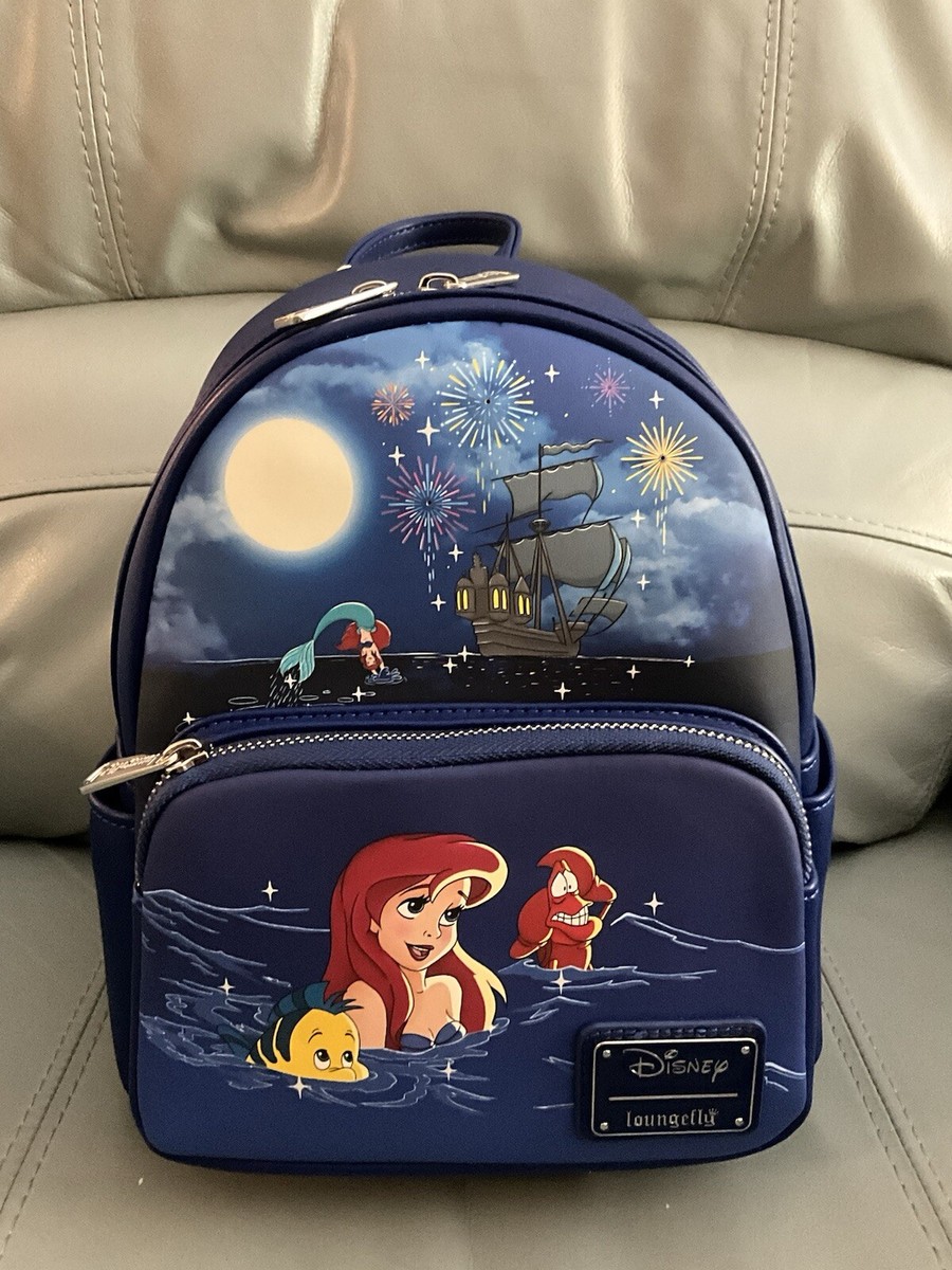 NWT Disney LOUNGEFLY The Little Mermaid Ariel GID & LED  display picture 2