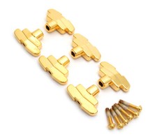 6 Gold Step Buttons for Grover Imperial/Rotomatic Guitar Tuners TK-7713-002