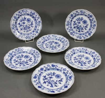 Ernst Teichert Cölln-Meissen 6x Teller 21,5 cm Zwiebelmuster