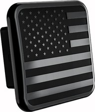 Black 2 Inch Trailer Hitch Cover Fits Standard Receivers Heavy Duty Rubber