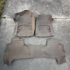2015-2019 GMC YUKON / TAHOE Floor Mats,  WeatherTech Set Tan