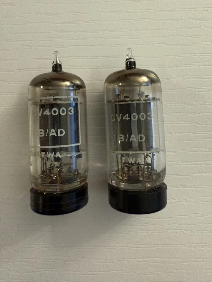 Par emparejado de tubos 12AU7, CV4003 NUEVO EN STOCK Foto 4 de 4