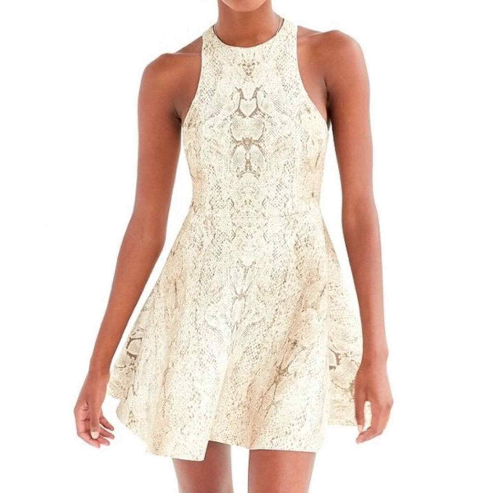 UO's Silence + Noise Roxy Snake Print Scuba Dress