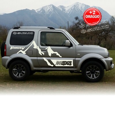 Suzuki Jimny Offroad Aufkleber Sticker Kit Berge + 2 Suzuki Schriftzüge Gratis