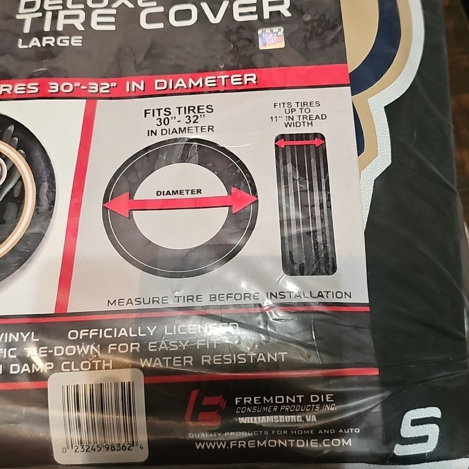 NFL St. Louis Rams Deluxe Tire Cover Fits Tires Large 30"32" In