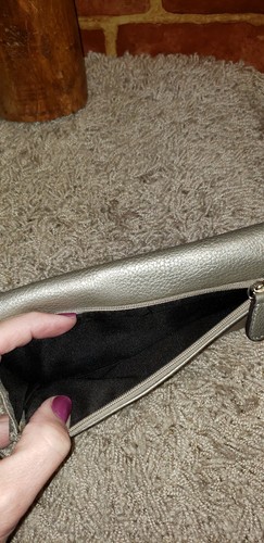 9 & Co. Wallet New SILVERY GRAY VEGAN Women's Tri-Fold 2633 - Picture 3 of 9