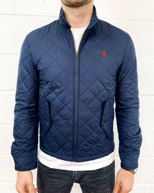 ralph lauren navy quilted jacket