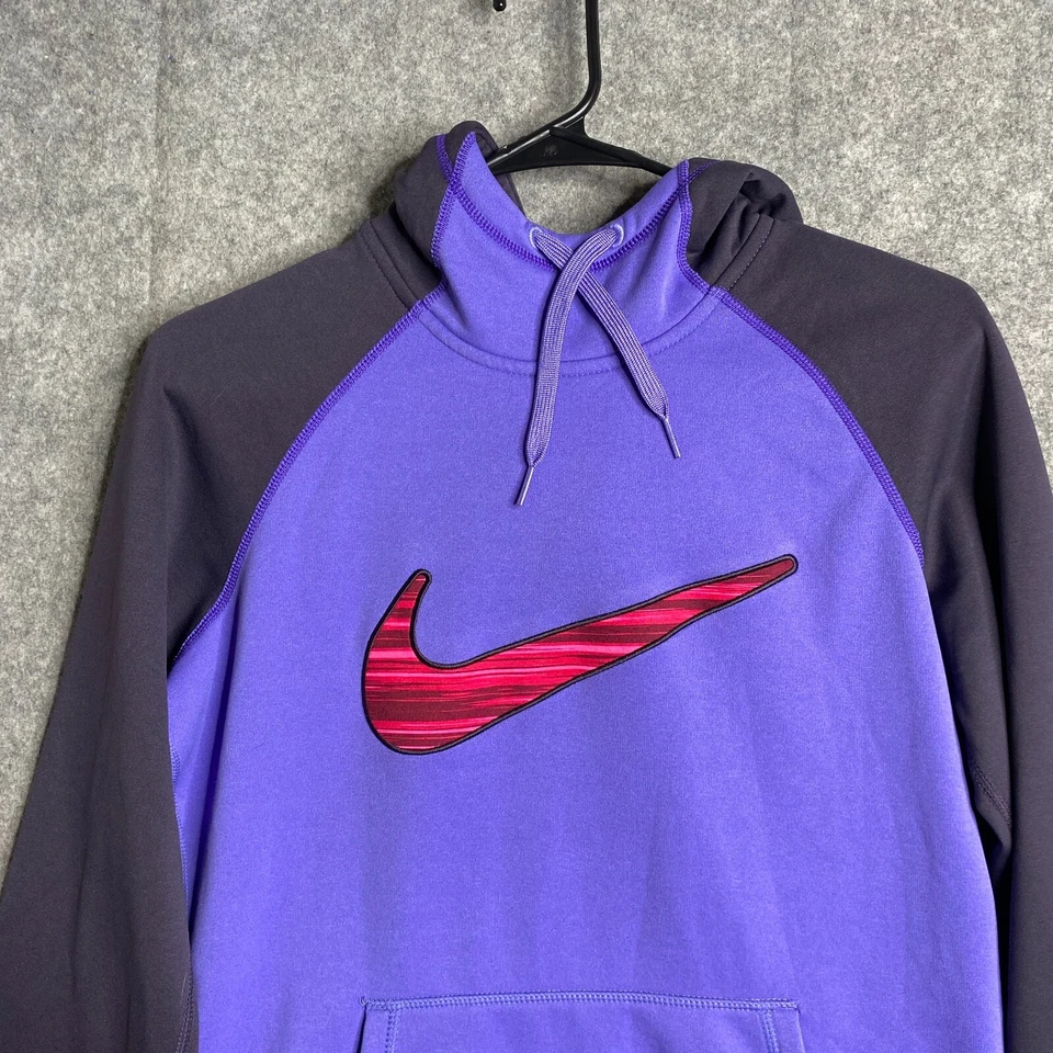 Толстовка женская Nike маленькая фиолетовая Swoosh Therma Fit толстовка с капюшоном 654767 теплая - Изображение 2 из 4