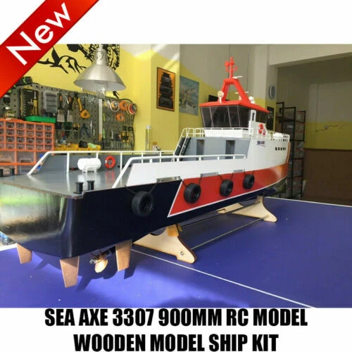 SEA AXE 3307 900mm Modelo RC Madera Modelo Envío Hágalo Usted Mismo Modelo Colección Kit Foto 3 de 4