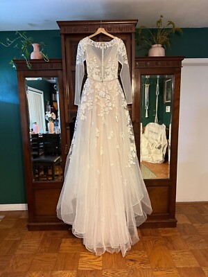 David's Bridal, Brand New with tags, Wedding Dress Sz.2 Ivory, Longsleeve | eBay David's Bridal, Brand New with tags, Wedding Dress Sz.2 Ivory, Longsleeve | eBay