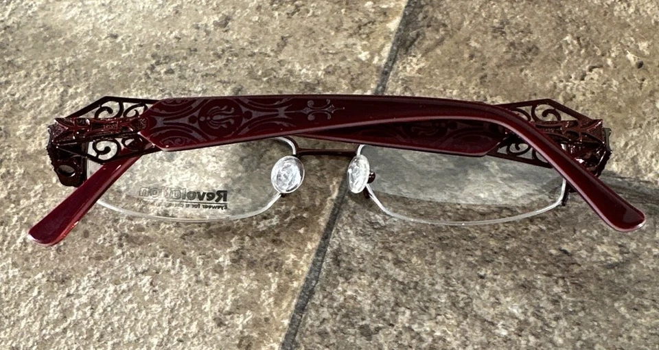 Revolution REV708 RDLS Eyeglasses Frame Metal With Demo Lenses 51-16-140 NEW G5 - Image 3 of 4