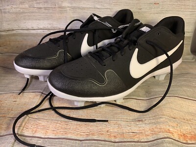 New Nike Alpha Huarache Varsity Low MCS Baseball Cleats Black Men's 16 