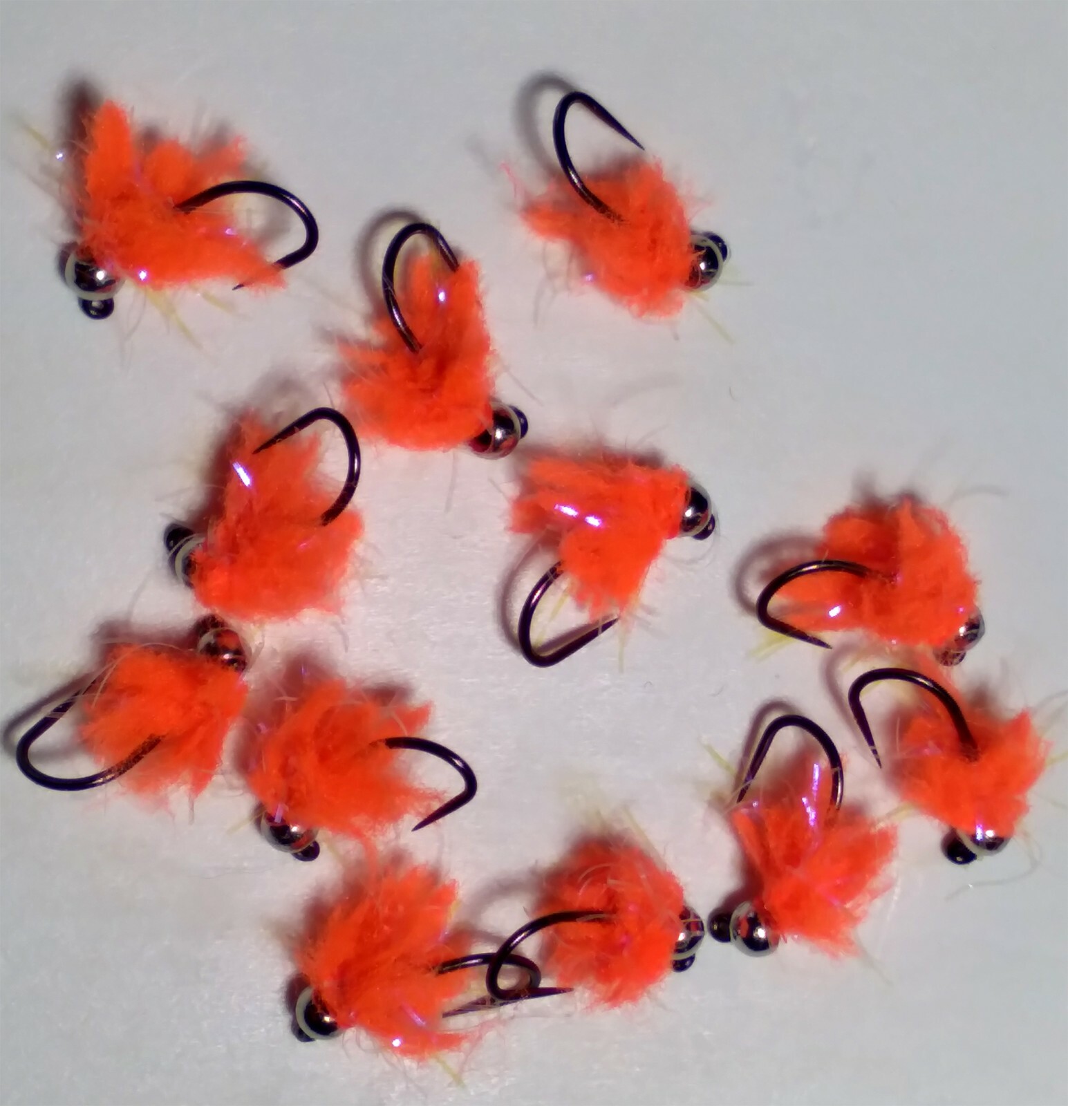 12 Tungsten 14 Fire Orange Eggstasy bead head Fly Fishing Flies Egg Pattern eBay