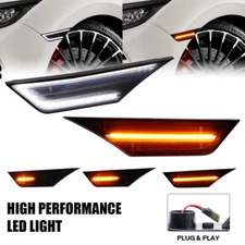 Sequential LED Side Marker Lights Turn Signal DRL Lamp For Honda Civic 2016-2021