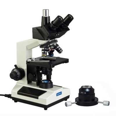 OMAX 40X-1600X Advanced Darkfield Trinocular Compound Replaceable LED Microscope