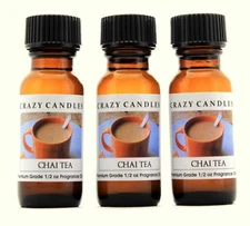 3 Chai Tea 1/2oz Premium Grade Scented Fragrance Oil Crazy Candles