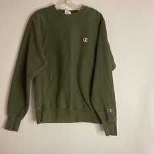 Champion Reverse Weave Men  s Sweatshirt Sz Small Crewneck Forest Green