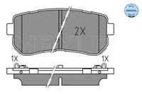 Meyle 025 256 7716 Brake Pad Set, Disc Brake For Hyundai KIA