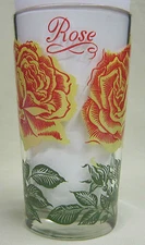 Rose Peanut Butter Glass Glasses Drinking Kitchen Mauzy 29-1