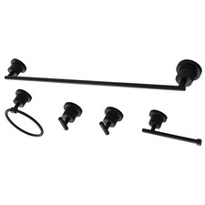 Kingston Brass BAH8230478 Concord 5 Piece Bathroom Package - Black