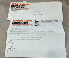 1977 Letter from Phil Langan Princeton University Sports News to Willie Klein