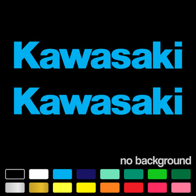 (2) Fits Kawasaki Sticker Vinyl Decal - Racing Bike Motorcycle Tank Set Window