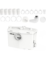 2.5HP Macerator Pump, 1875W Macerating Toilet System with 2 Outlets/4 Inlets