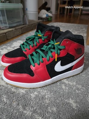 Jordan Air Jordan 1 Mid SE Christmas Mid Top Lace-Up Sneakers DQ8417-006