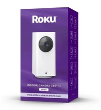 Roku Smart Camera 360° SE Wi-Fi®-Connected Motion Detection 2way Audio Tilt Pan 