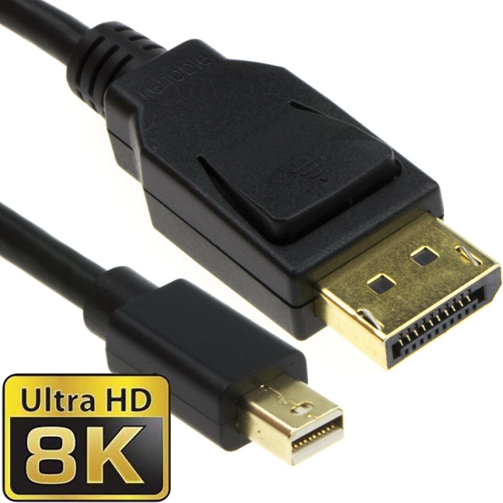 v1.4 8K/4K Mini DisplayPort to DisplayPort Plug 32.4Gb HDR MST Cable 0.5m