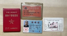 Group of 4pc China PLA Air Force High Level Officer Chinese Army Certificate
