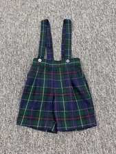 IMP Originals Bib Overalls Boy 4T Toddle Tartan Plaid Suspenders Vtg Made In USA