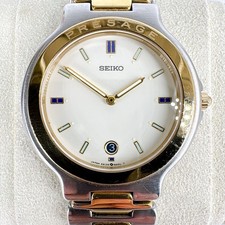Working SEIKO Presage Watch Men Date Two-Tone Seiko PRESAGE Quartz