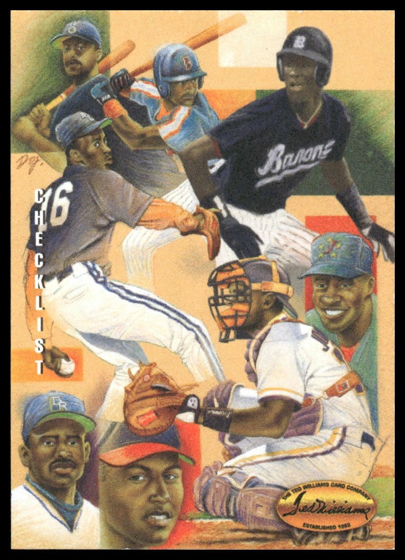 1994 Ted Williams Checklist #Dg9 Dan Gardiner Collection