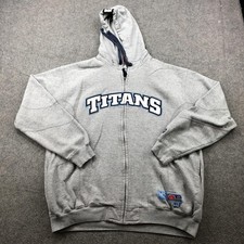 Tennessee Titans Hoodie Mens XL Gray NFL Football Zip Up Sweatshirt AFC South