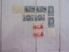timbres  neufs **  de  1938 n° 396+399+400+403 en paire cote 125€