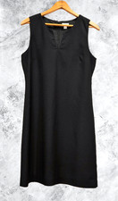 J.Crew Black Sleeveless V-neck Knee-Length Midi Dress Lined Women's Size 4 EUC!