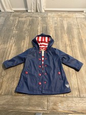 Hatley Navy And Red Rain Coat - 3T