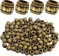 100Pcs Antique Gold Large Hole Spacer Beads for Jewelry Bronze