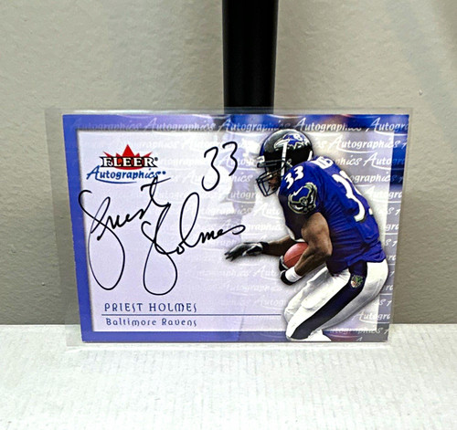 Priest Holmes 2000 Fleer Autographics card