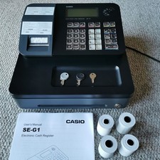 Casio SE-G1 Electronic Till / Cash Register + All Keys + 5 Till Rolls + Manual