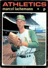 1971 TOPPS MARCEL LACHEMANN OAKLAND ATHLETICS #84 VG/EX
