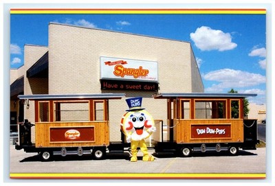 Postcard Spangler Candy Co Sweet Century 1906-2006 Dum Dum Trolley Tour Bryan OH