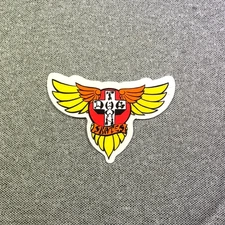 Dogtown Wings Skateboard Sticker 2.9" Yellow-Orange