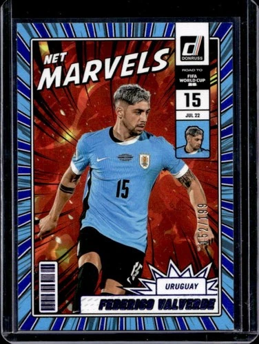 2025-26 Donruss Road to World Cup 26' Federico Valverde Net Marvels Blue #/199